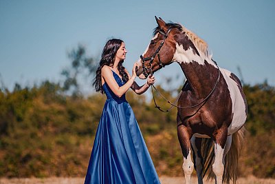 summer horse equine prom photo in Cornwall 